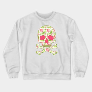 Skull with Flowers Crewneck Sweatshirt